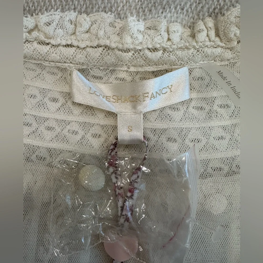 Loveshackfancy Baine Lace Blouse Sample NWT